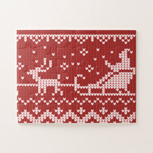 Puzzle Chaudron moche Le Père Noël traîne et rennes