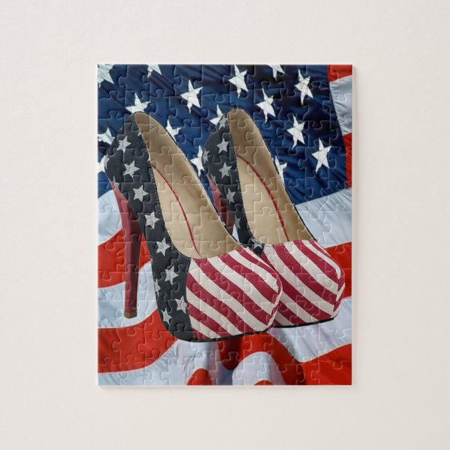 PUZZLE CHAUSSURES À HAUT NIVEAU DU DRAPEAU (Vertical)