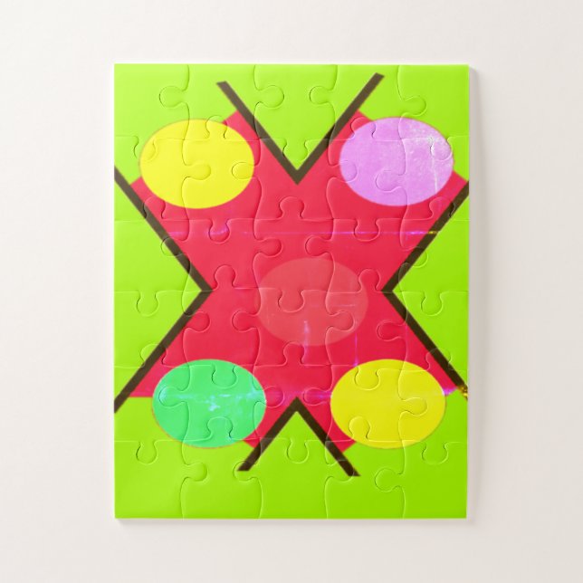 PUZZLE CHAUSSURES D'ÉQUIPAGE POINTS GÉANTS JAUNE ROUGE CL (Vertical)