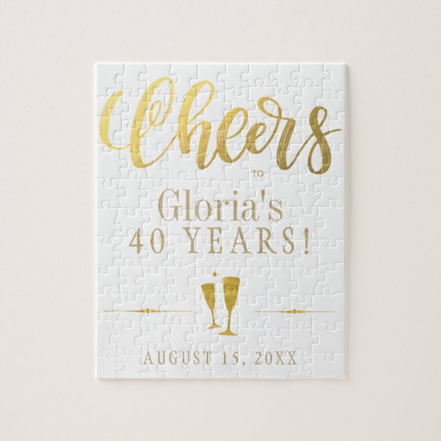 Puzzle Cheers à 40 ans vend du jour (Vertical)