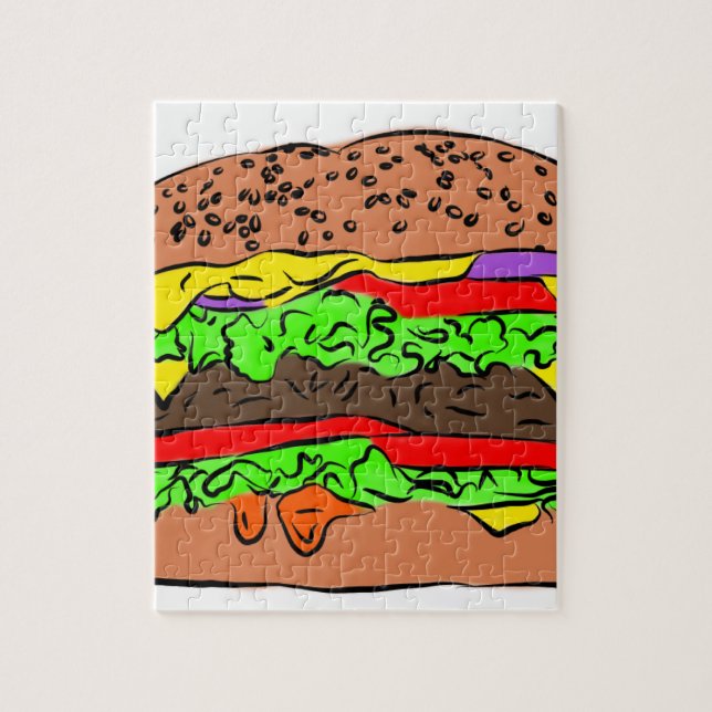 Puzzle Cheeseburger (Vertical)