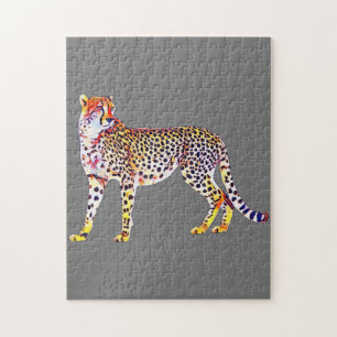 Puzzle Cheetah Mère avec Cubs Motif Predateur Chat Animal
