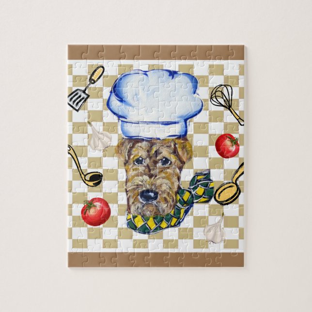 Puzzle Chef Airedale Terrier (Vertical)