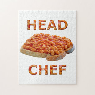 Puzzle Chef cuisinier des haricots sur toast