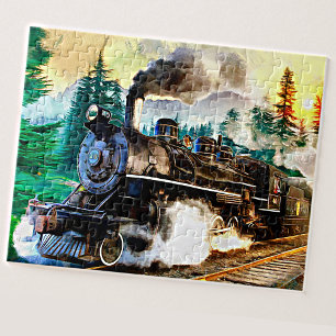 Puzzle Chemin de fer à vapeur Moteur Locomotive Peinture