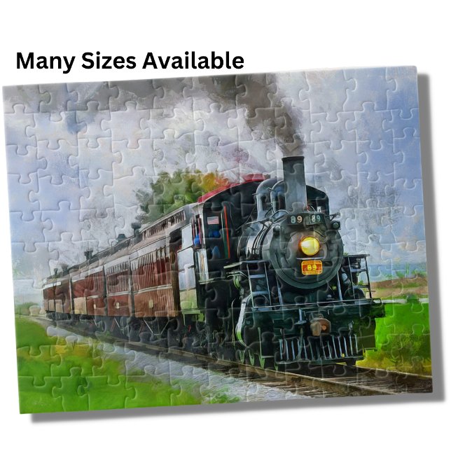 Puzzle Chemin de fer à vapeur Moteur Locomotive Peinture (Créateur téléchargé)