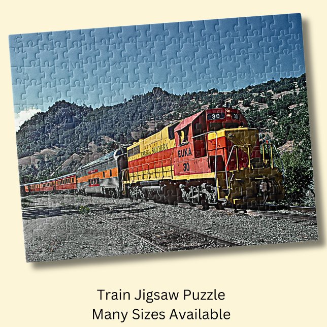 Puzzle Chemin de fer du moteur à moteur diesel rouge jaun (Créateur téléchargé)