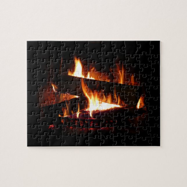 Puzzle Cheminée Chaleureuse Photographie de scène hiverna (Horizontal)