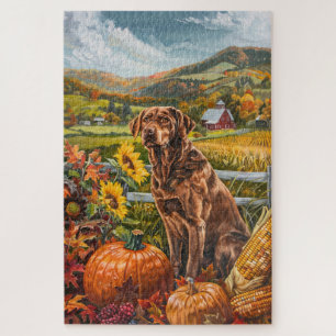 Puzzle Chesapeake Bay Terrier Récolte d'automne Thankgivi