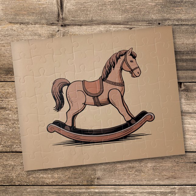 Puzzle Cheval à roche - Jouets en bois (Rocking Horse Puzzle)