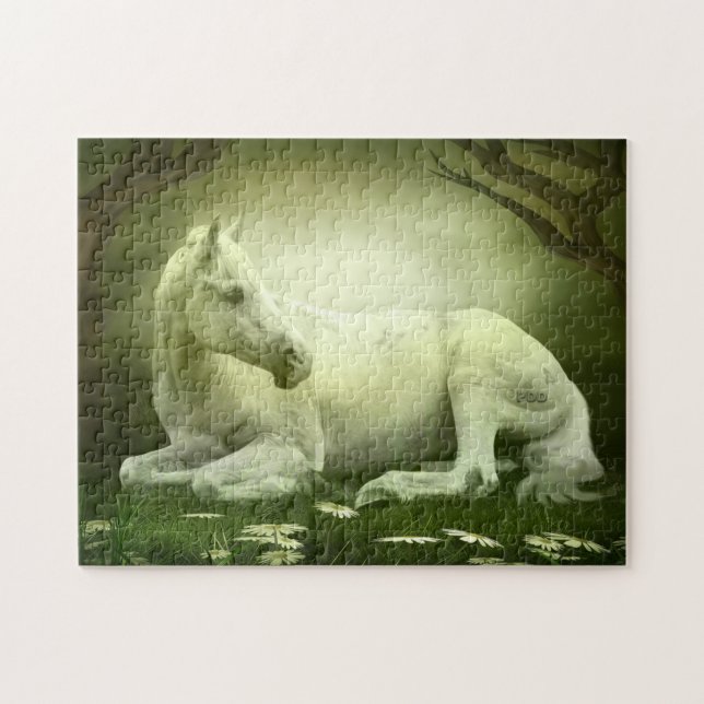 Puzzle Cheval arabe gris (Horizontal)