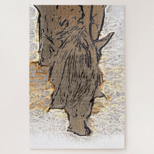 PUZZLE CHEVAL BROWN