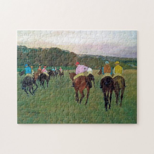 Puzzle Cheval de course Longchamp, Edgar Degas (Horizontal)