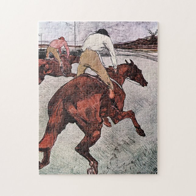 Puzzle Cheval de Jockey et de Course, Lautrec (Vertical)