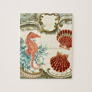 Puzzle Cheval de mer vintage et moderne parisien
