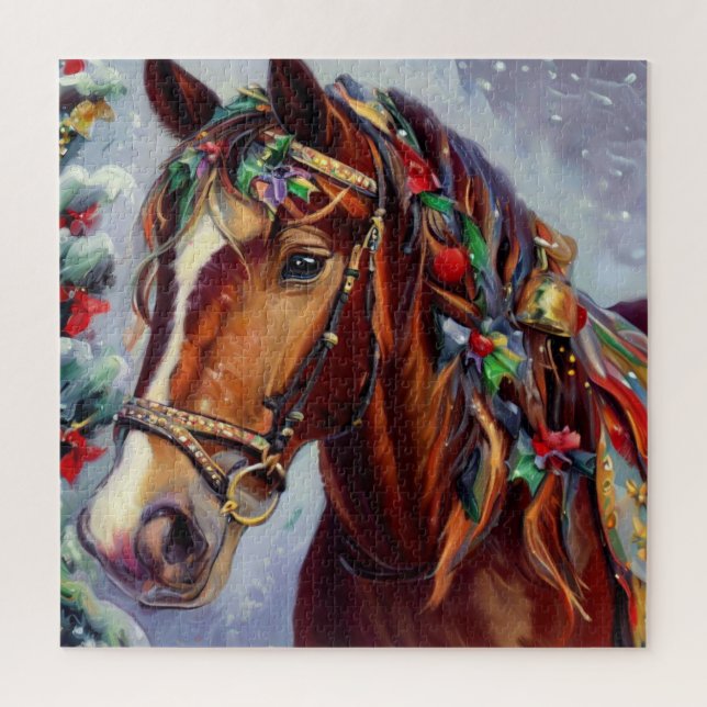 Puzzle Cheval de Noël 2) (Vertical)
