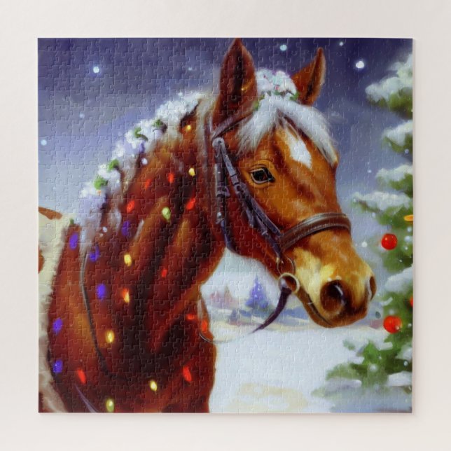 Puzzle Cheval de Noël (3) (Vertical)