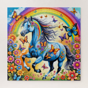 Puzzle Cheval fleur