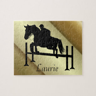 Puzzle Cheval Jumper avec votre nom