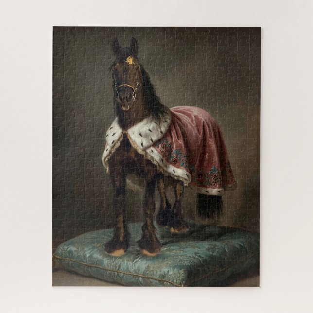 Puzzle Cheval noir frison - Affiche (Vertical)
