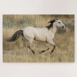 Puzzle Cheval Traversant L'Herbe Des Prairies