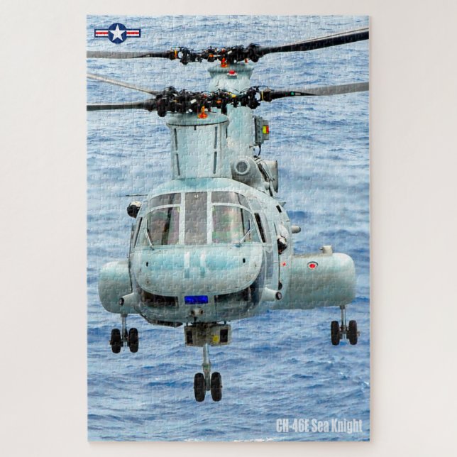 Puzzle CHEVALIER DE MER CH-46E (20x30 POUCES) (Vertical)