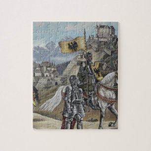 Puzzle Chevalier médiéval Chevalier Lions Castle Party