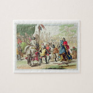 Puzzle Chevaliers se battant en duel à pied dans un