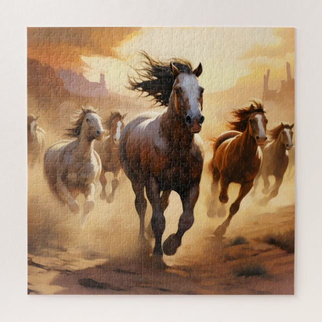 Puzzle Chevaux dans le désert (Vertical)