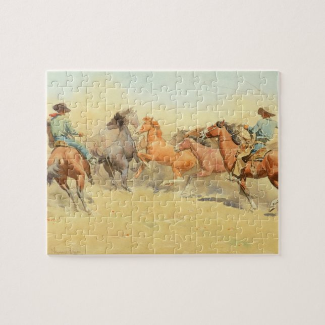Puzzle Chevaux de course par Maynard Dixon (Horizontal)