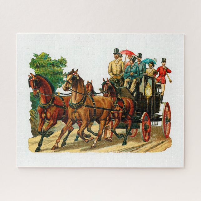 Puzzle Chevaux et chariot (Horizontal)