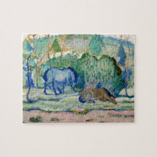 Puzzle Chevaux Pâturant par Franz Marc, Beaux-Arts Ancien