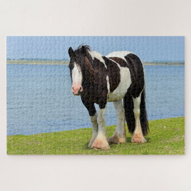 Puzzle Chevaux regardant leur tête au-dessus des portes d (Horizontal)