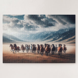 Puzzle Chevaux Sauvages, Chevaux Gallopés, Animaux Majest