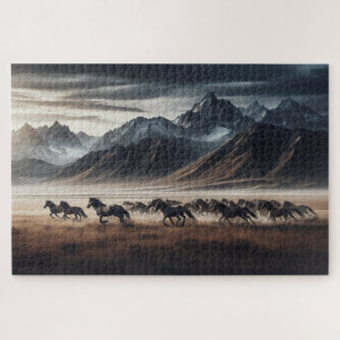 Puzzle Chevaux Sauvages, Chevaux Gallopés, Animaux Majest