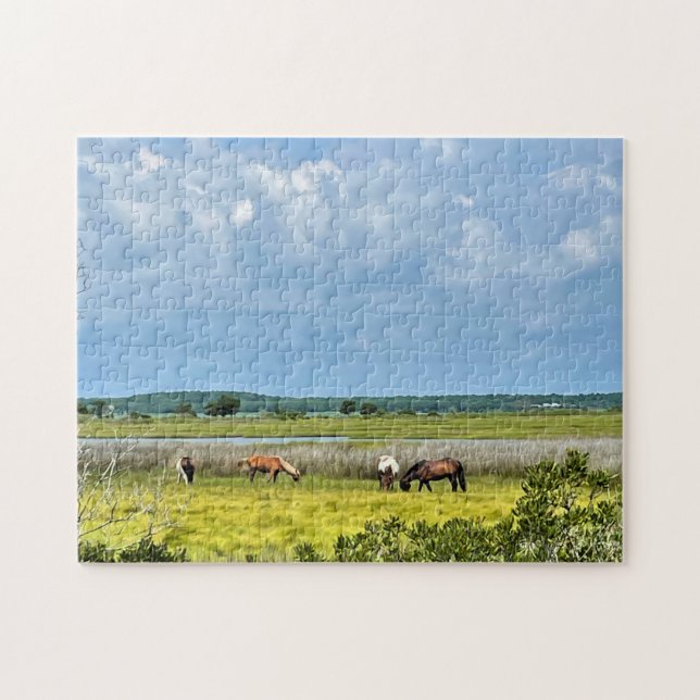 Puzzle Chevaux sauvages d'Assateague (Horizontal)