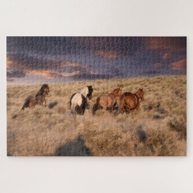 Puzzle Chevaux sauvages en course (Horizontal)