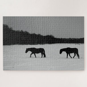 Puzzle Chevaux sur neige 20x30 1014pc jpcna