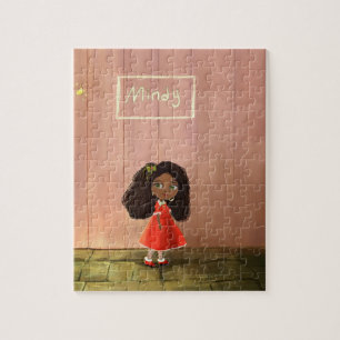 Puzzle Cheveux Afro-texturisés de fille de bande dessin