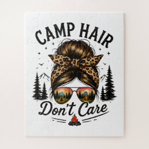 Puzzle Cheveux de camping, on s'en fiche, chignon désordo