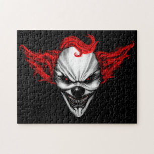 Puzzle Cheveux mauvais heureux de rouge de clown