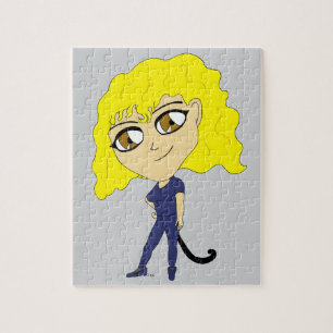 Puzzle Chibi avec une queue de chat
