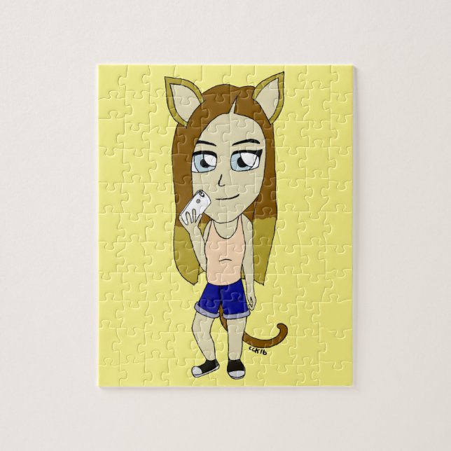 Puzzle Chibi Chatte Fille (Vertical)