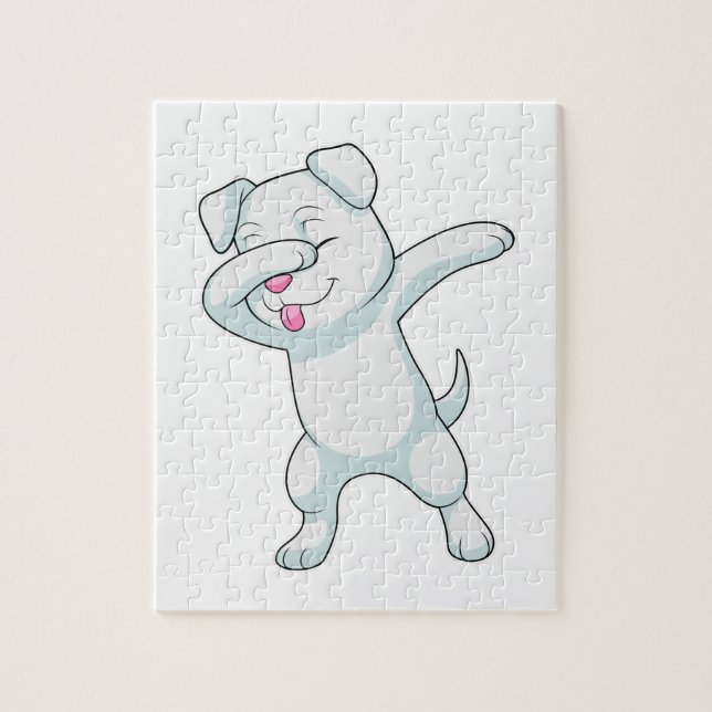Puzzle Chien à Hip hop Dance Dab (Vertical)