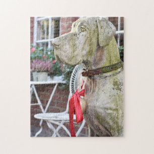 Puzzle Chien à Noël sur Pavilion Road, Londres, Angleterr