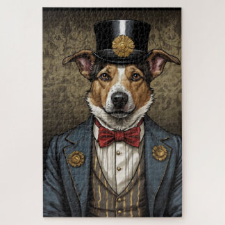 Puzzle Chien berger australien costume nœud papillon