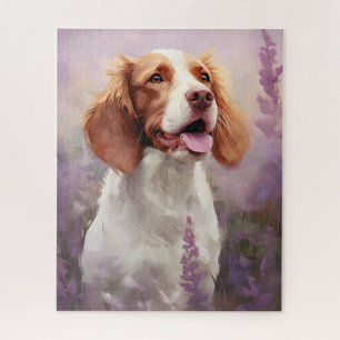 Puzzle Chien breton en Lavender
