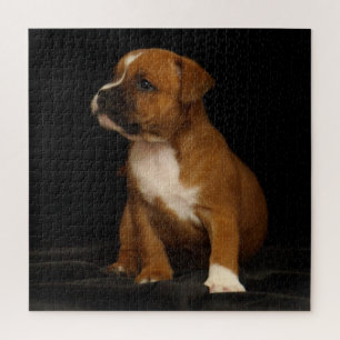 Puzzle Chien chiot mignon Français Staffordshire Bull Ter