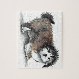 Puzzle Chien chiot Shihtzu, animal de compagnie
