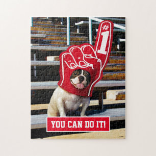 Puzzle Chien dans la main de mousse